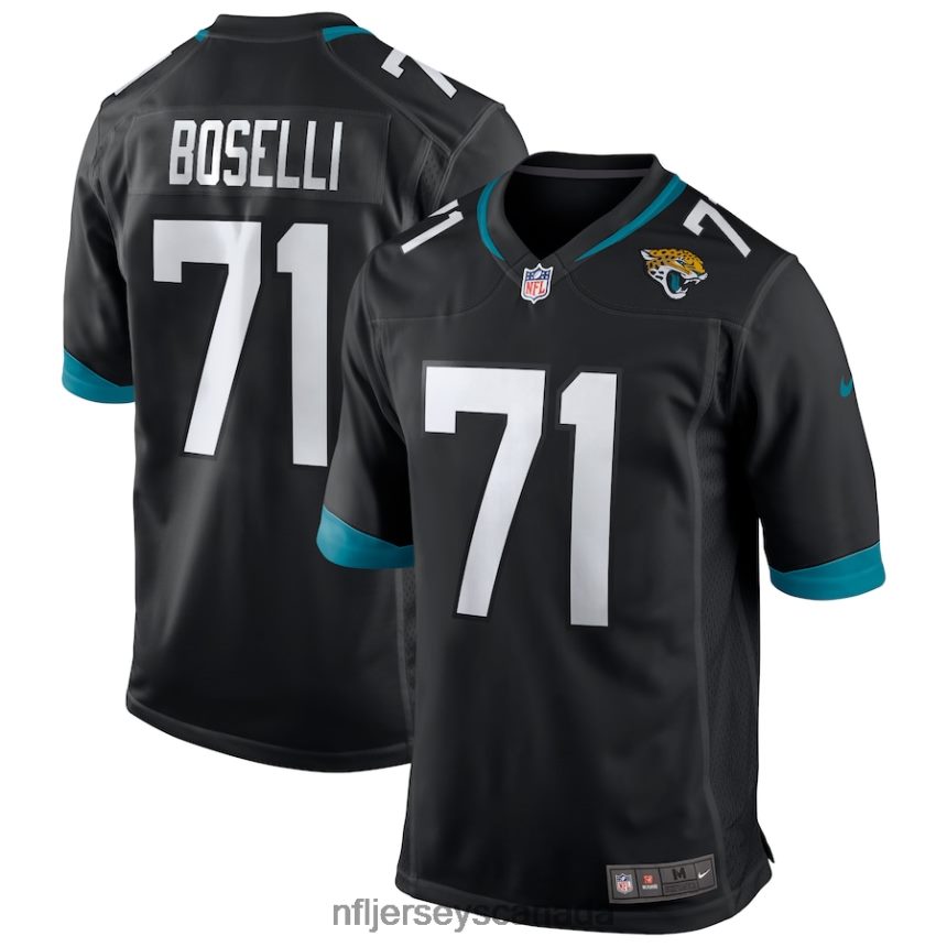 Men Jacksonville Jaguars Tony Boselli Nike Black Game Retired Player Jersey Clothing NFL TBXFR64531