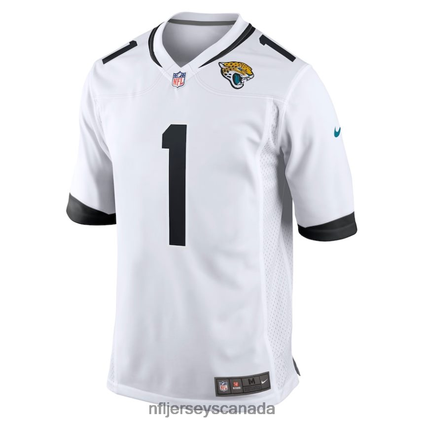 Men Jacksonville Jaguars Travis Etienne Jr Nike White Game Player Jersey Clothing NFL TBXFR6908