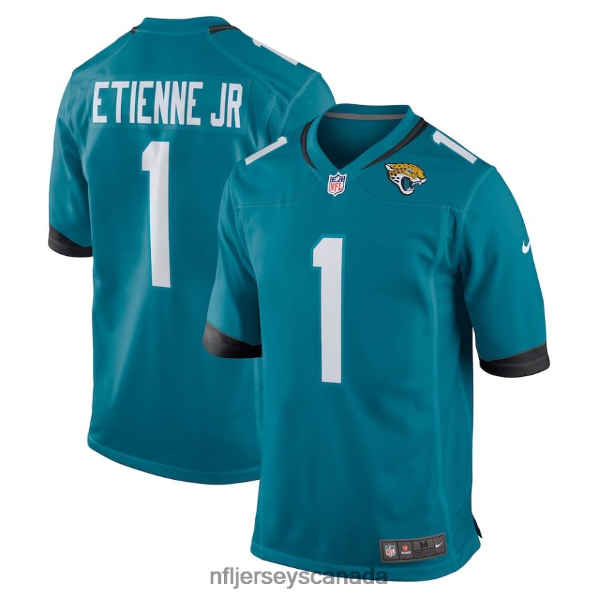 Men Jacksonville Jaguars Travis Etienne Nike Teal Game Jersey Clothing NFL TBXFR6708