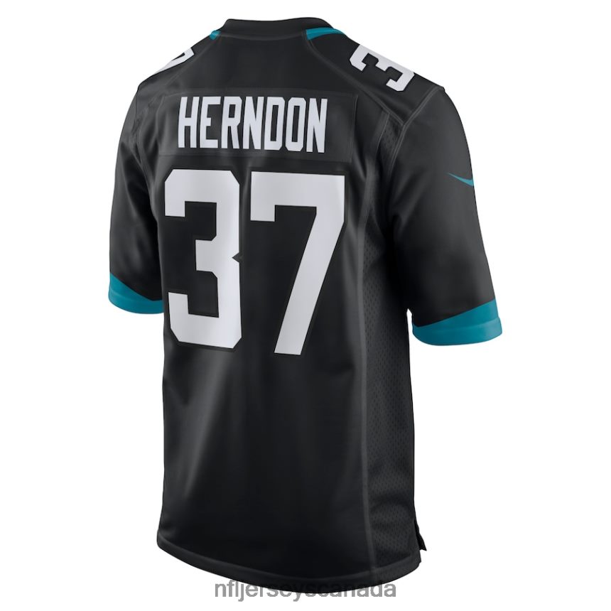 Men Jacksonville Jaguars Tre Herndon Nike Black Game Jersey Clothing NFL TBXFR64909