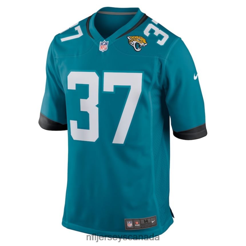 Men Jacksonville Jaguars Tre Herndon Nike Teal Game Jersey Clothing NFL TBXFR64515