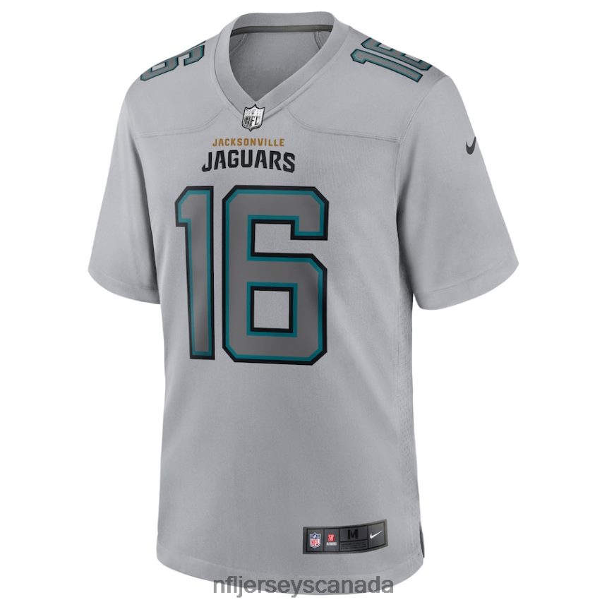 Men Jacksonville Jaguars Trevor Lawrence Nike Gray Atmosphere Fashion Game Jersey Clothing NFL TBXFR6313