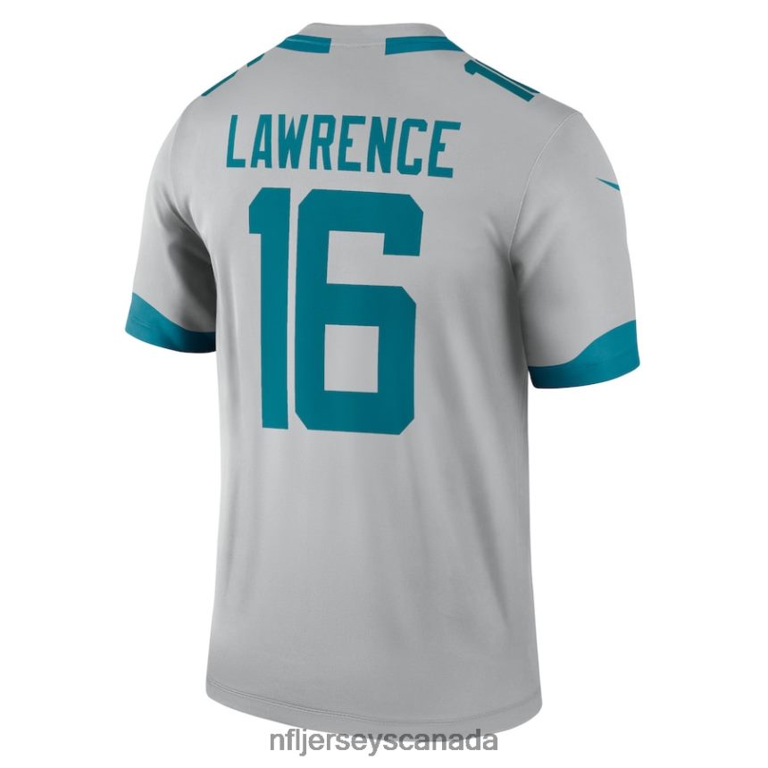 Men Jacksonville Jaguars Trevor Lawrence Nike Silver Inverted Legend Jersey Clothing NFL TBXFR6757