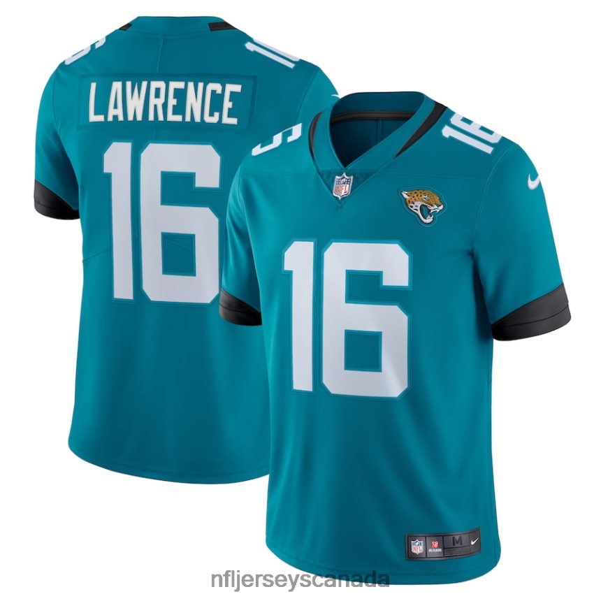 Men Jacksonville Jaguars Trevor Lawrence Nike Teal Vapor Limited Jersey Clothing NFL TBXFR6876