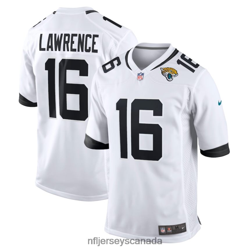 Men Jacksonville Jaguars Trevor Lawrence Nike White Game Jersey Clothing NFL TBXFR6166