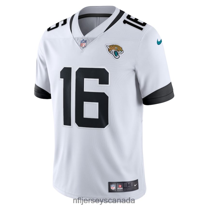 Men Jacksonville Jaguars Trevor Lawrence Nike White Vapor Limited Jersey Clothing NFL TBXFR61875