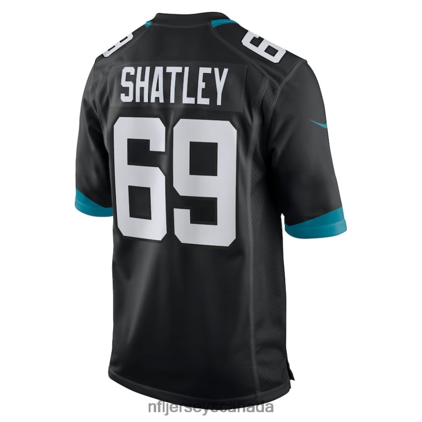 Men Jacksonville Jaguars Tyler Shatley Nike Black Game Jersey Clothing NFL TBXFR62847
