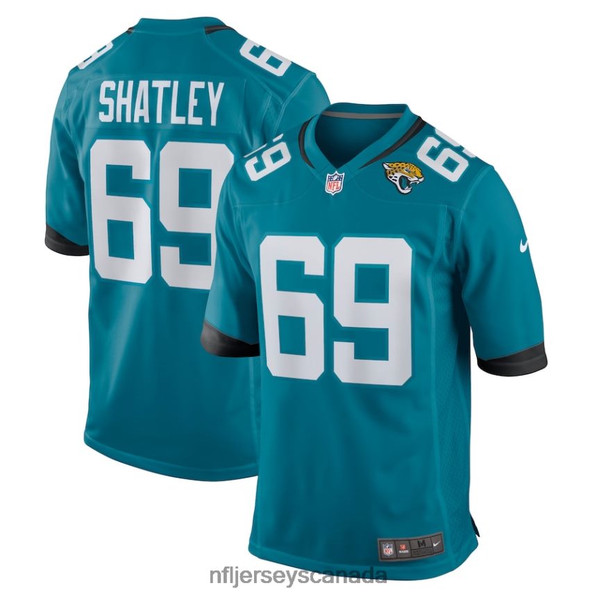 Men Jacksonville Jaguars Tyler Shatley Nike Teal Game Jersey Clothing NFL TBXFR62963