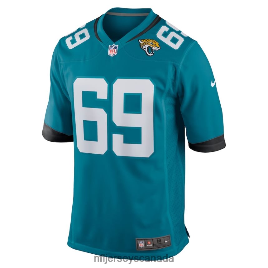 Men Jacksonville Jaguars Tyler Shatley Nike Teal Game Jersey Clothing NFL TBXFR62963