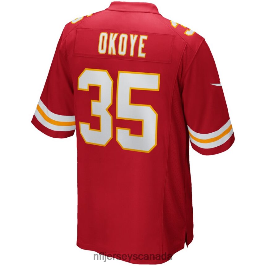 Men Kansas City Chiefs Christian Okoye Nike Red Game Retired Player Jersey Clothing NFL TBXFR6844