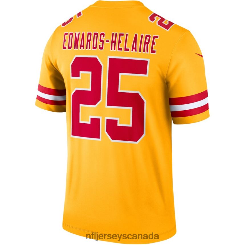 Men Kansas City Chiefs Clyde Edwards-Helaire Nike Gold Inverted Legend Jersey Clothing NFL TBXFR61603