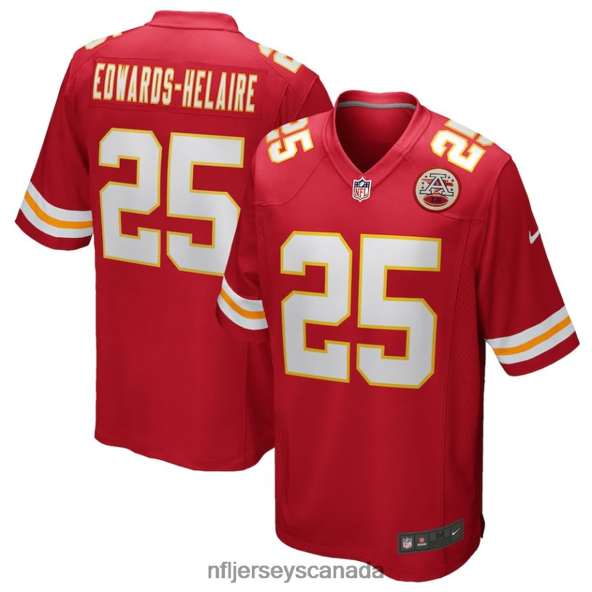 Men Kansas City Chiefs Clyde Edwards-Helaire Nike Red Game Jersey Clothing NFL TBXFR62919