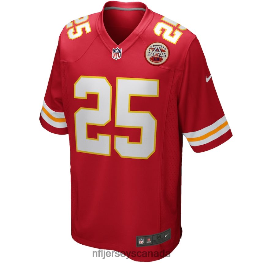 Men Kansas City Chiefs Clyde Edwards-Helaire Nike Red Game Jersey Clothing NFL TBXFR62919