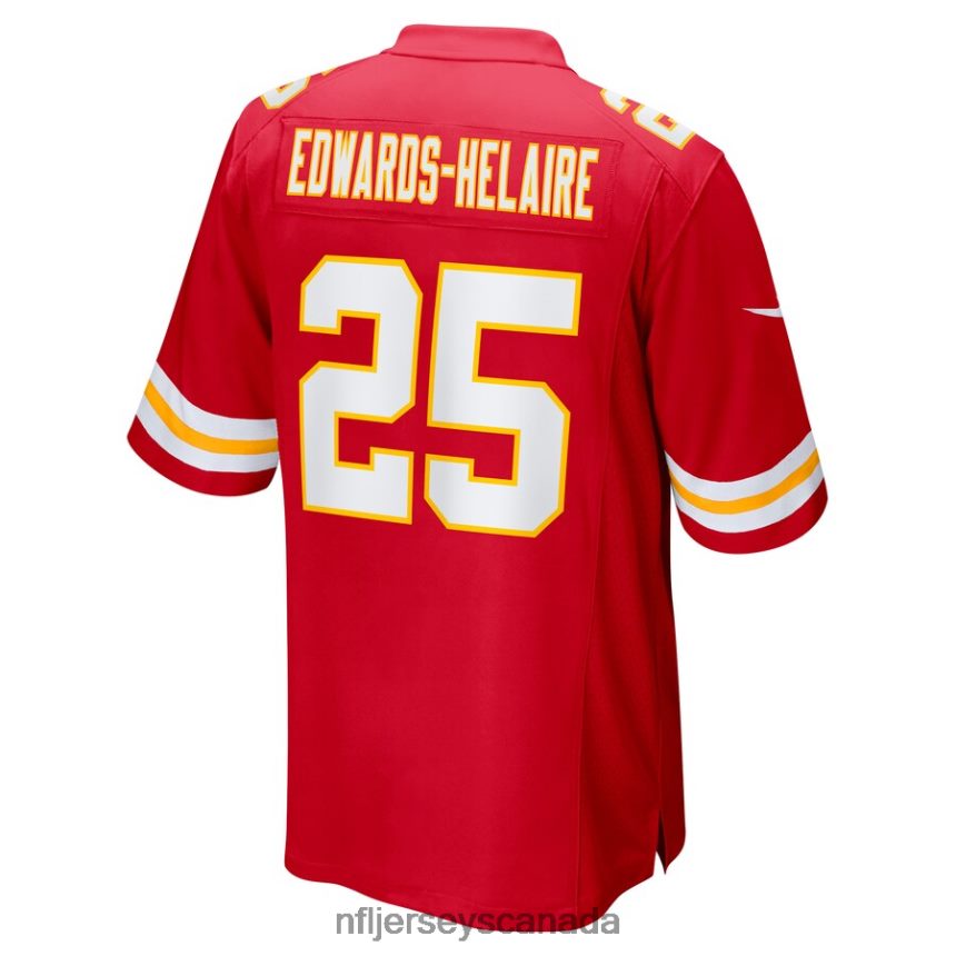 Men Kansas City Chiefs Clyde Edwards-Helaire Nike Red Super Bowl LVII Patch Game Jersey Clothing NFL TBXFR63156