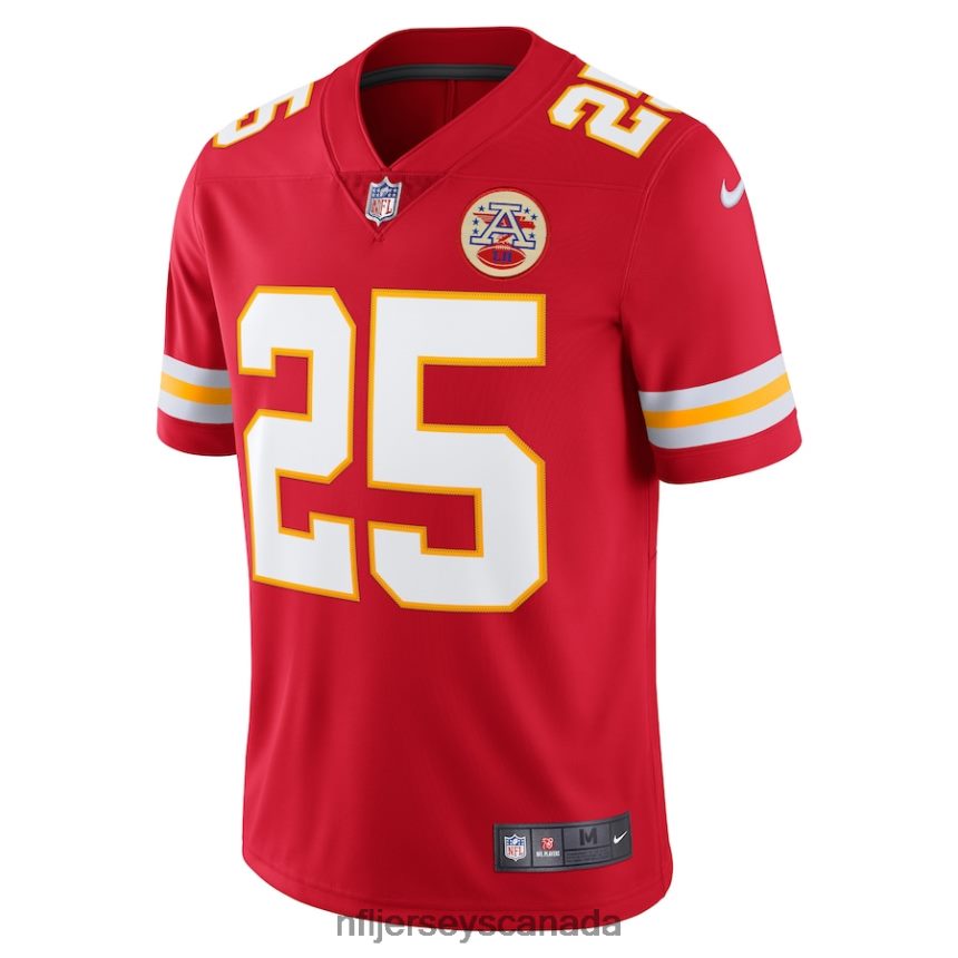 Men Kansas City Chiefs Clyde Edwards-Helaire Nike Red Vapor Limited Jersey Clothing NFL TBXFR62736