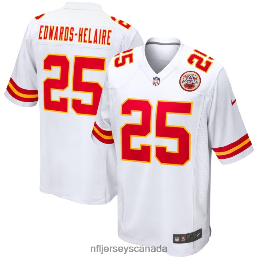 Men Kansas City Chiefs Clyde Edwards-Helaire Nike White Game Jersey Clothing NFL TBXFR62887