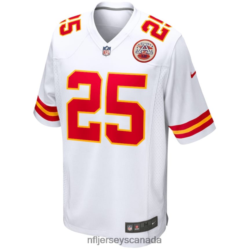 Men Kansas City Chiefs Clyde Edwards-Helaire Nike White Game Jersey Clothing NFL TBXFR62887