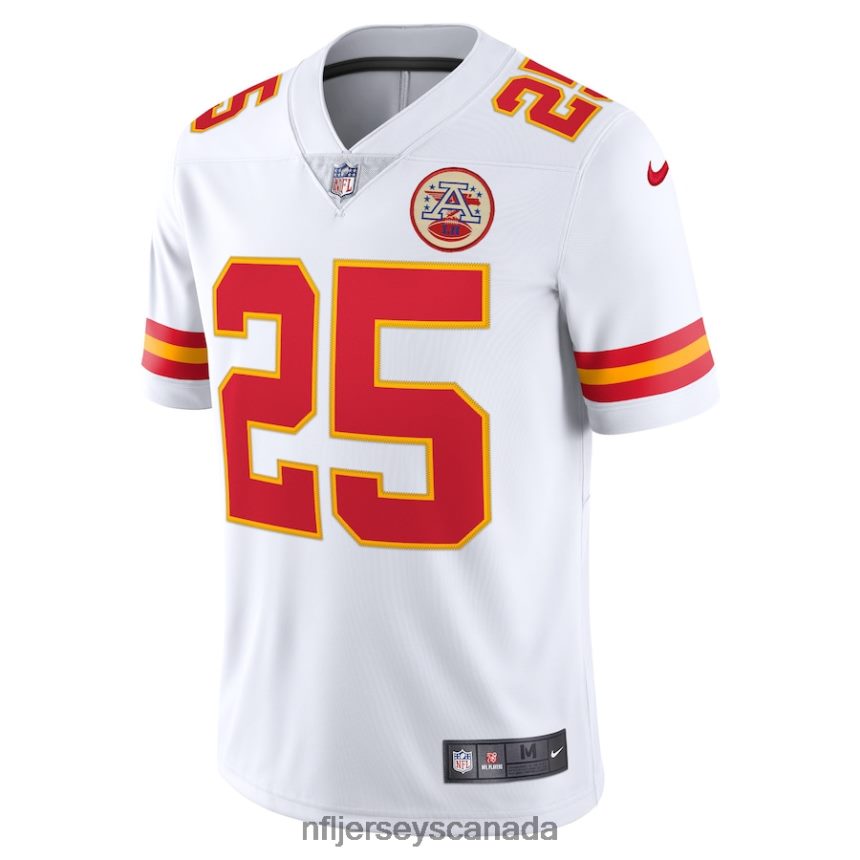 Men Kansas City Chiefs Clyde Edwards-Helaire Nike White Vapor Limited Jersey Clothing NFL TBXFR61754