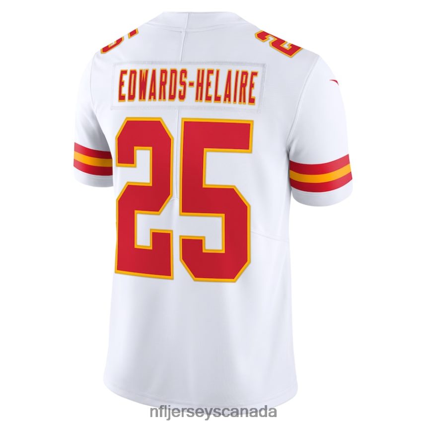 Men Kansas City Chiefs Clyde Edwards-Helaire Nike White Vapor Limited Jersey Clothing NFL TBXFR61754