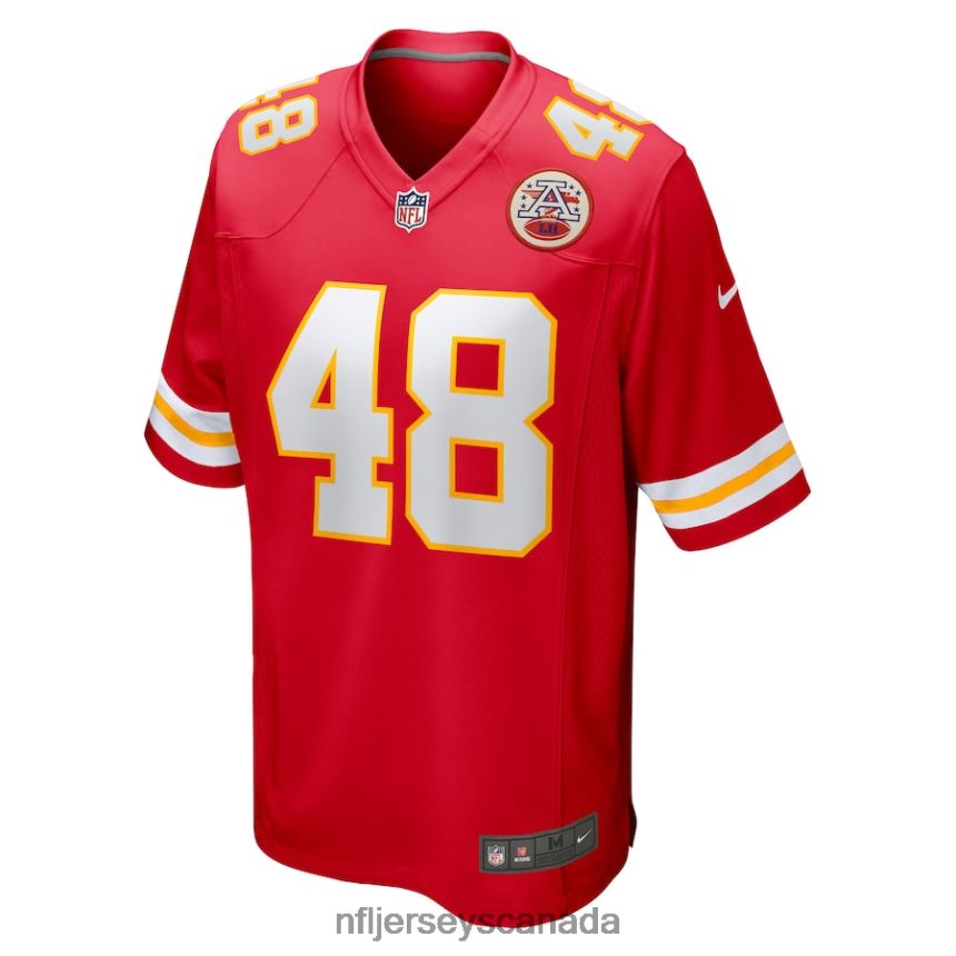 Men Kansas City Chiefs Cole Christiansen Nike Red Game Player Jersey Clothing NFL TBXFR63639