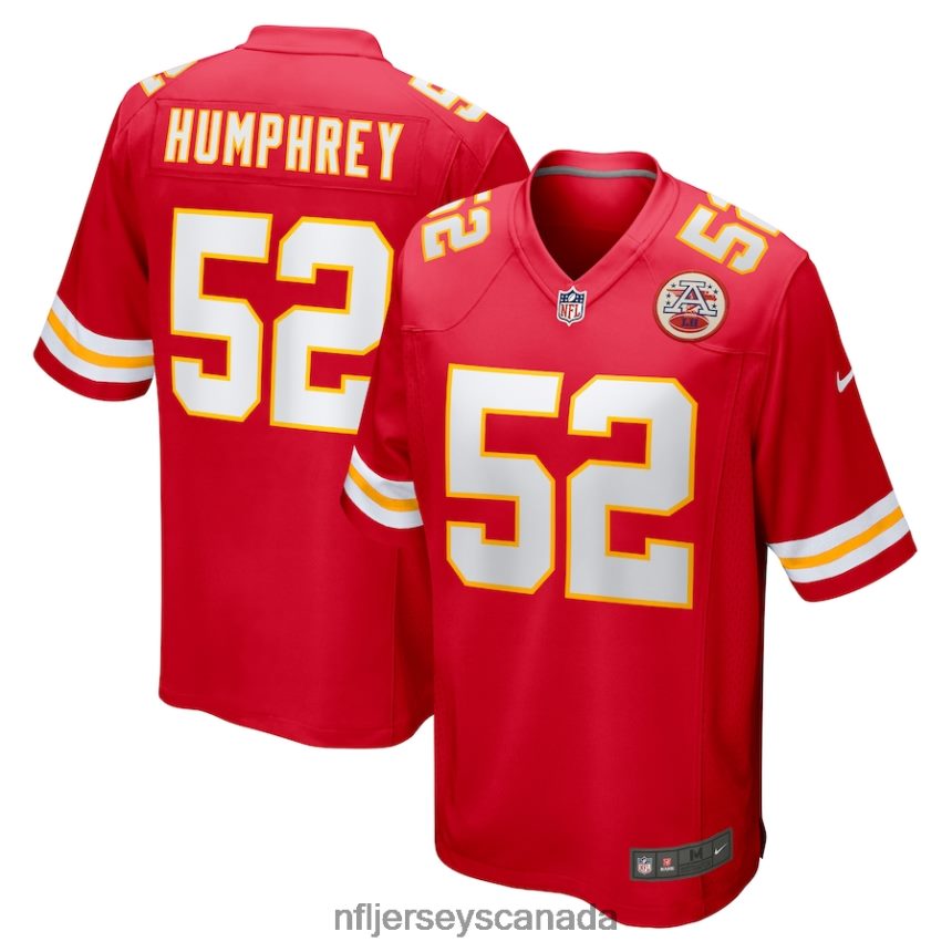 Men Kansas City Chiefs Creed Humphrey Nike Red Game Jersey Clothing NFL TBXFR6547