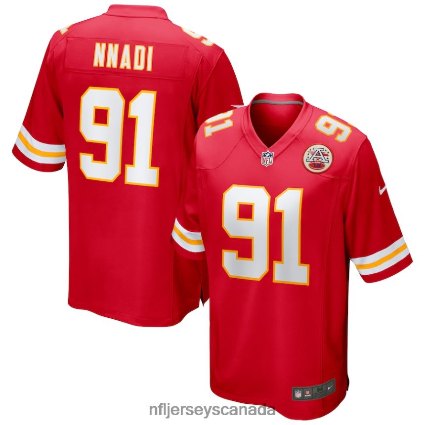Men Kansas City Chiefs Derrick Nnadi Nike Red Game Jersey Clothing NFL TBXFR63011