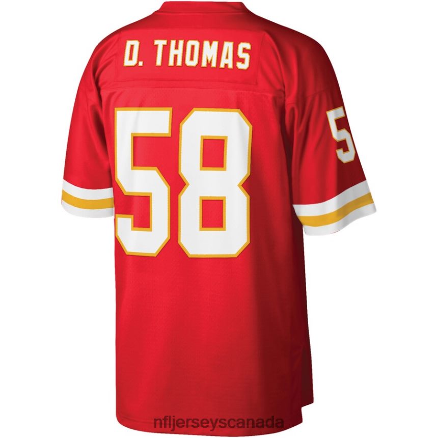 Men Kansas City Chiefs Derrick Thomas Mitchell  Ness Red 1994 Legacy Replica Jersey Clothing NFL TBXFR61985