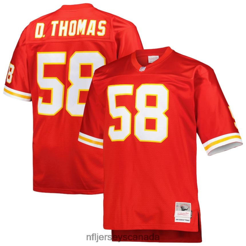 Men Kansas City Chiefs Derrick Thomas Mitchell  Ness Red Big  Tall 1994 Retired Player Replica Jersey Clothing NFL TBXFR62359