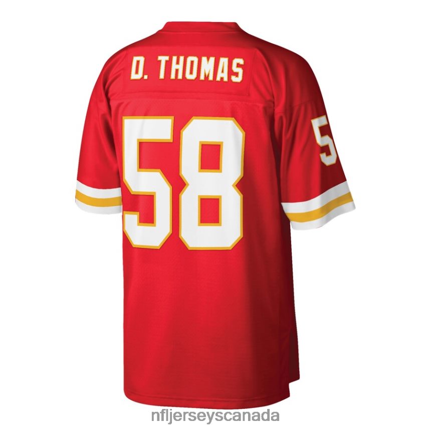 Men Kansas City Chiefs Derrick Thomas Mitchell  Ness Red Retired Player Legacy Replica Jersey Clothing NFL TBXFR63577