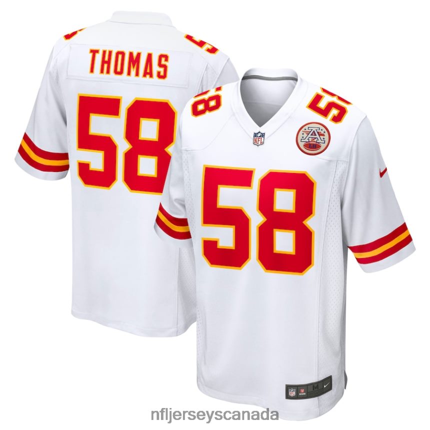 Men Kansas City Chiefs Derrick Thomas Nike White Retired Player Game Jersey Clothing NFL TBXFR63251