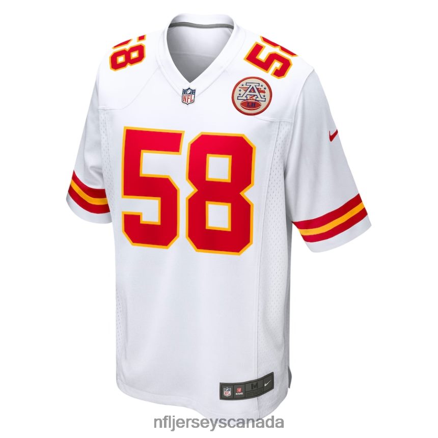 Men Kansas City Chiefs Derrick Thomas Nike White Retired Player Game Jersey Clothing NFL TBXFR63251
