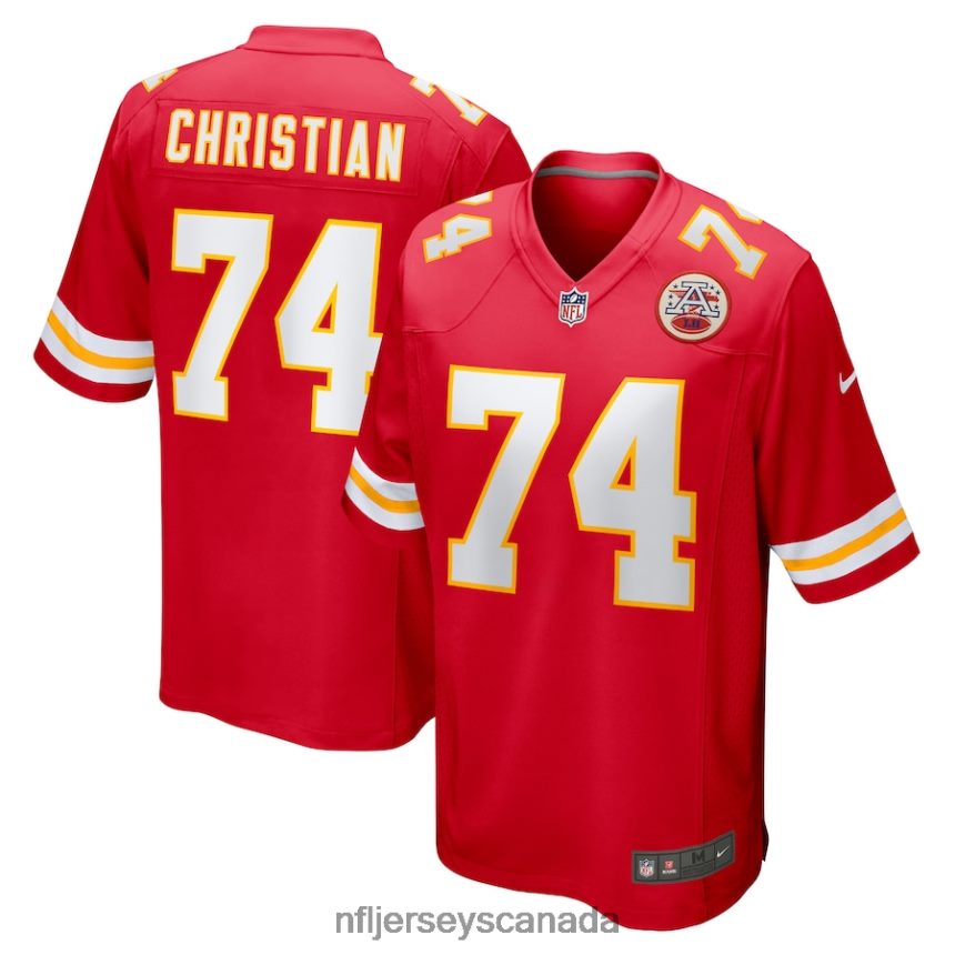 Men Kansas City Chiefs Geron Christian Nike Red Game Player Jersey Clothing NFL TBXFR64189