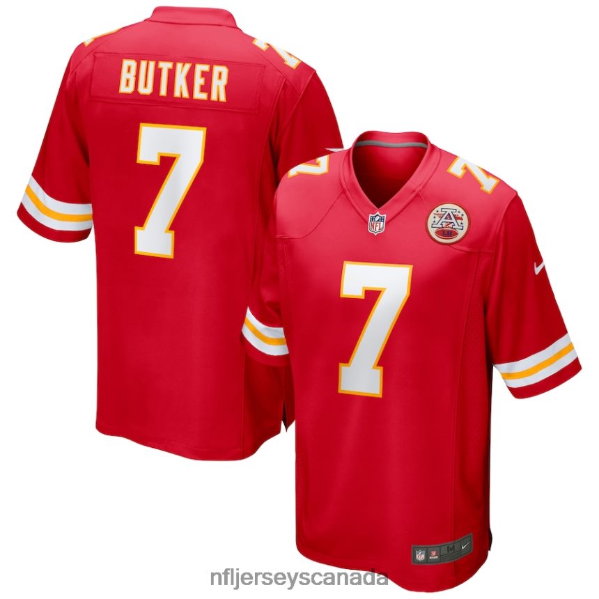 Men Kansas City Chiefs Harrison Butker Nike Red Game Jersey Clothing NFL TBXFR6703