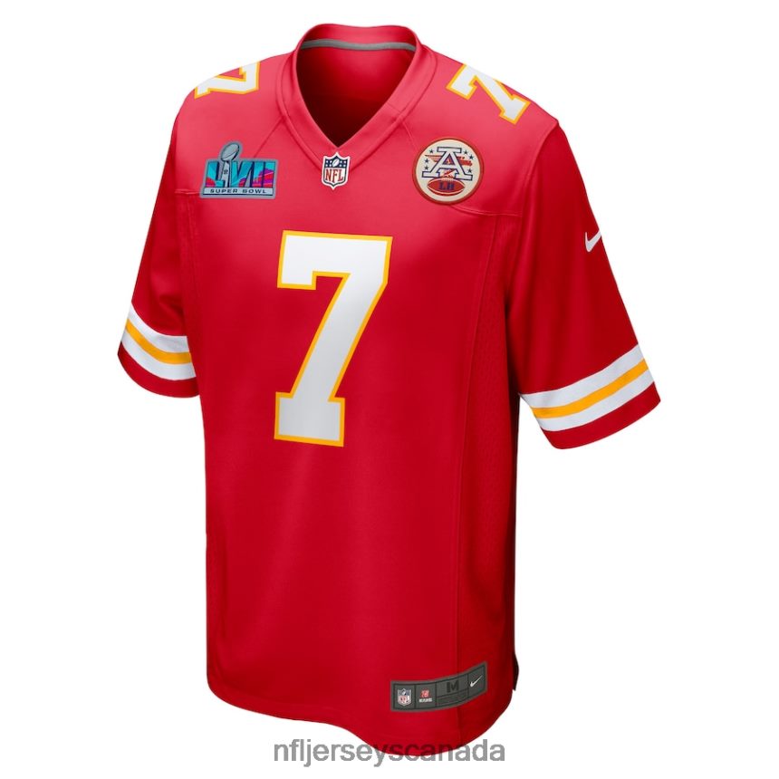 Men Kansas City Chiefs Harrison Butker Nike Red Super Bowl LVII Patch Game Jersey Clothing NFL TBXFR6538