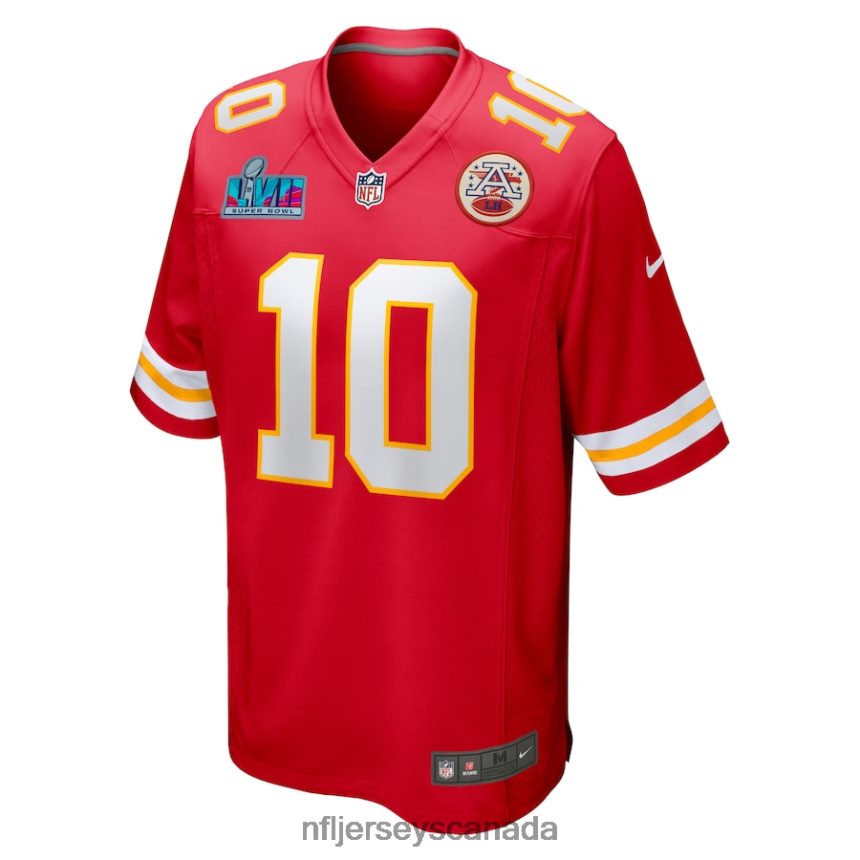 Men Kansas City Chiefs Isiah Pacheco Nike Red Super Bowl LVII Patch Game Jersey Clothing NFL TBXFR674