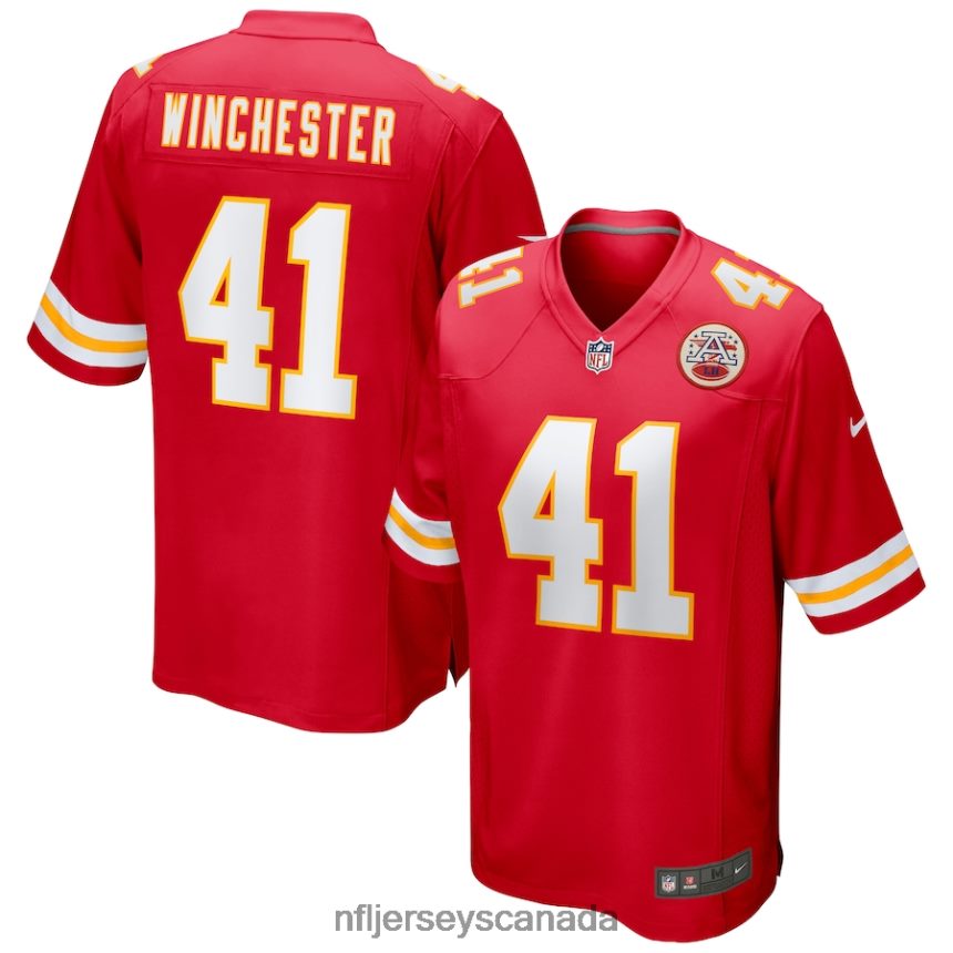 Men Kansas City Chiefs James Winchester Nike Red Game Jersey Clothing NFL TBXFR63249