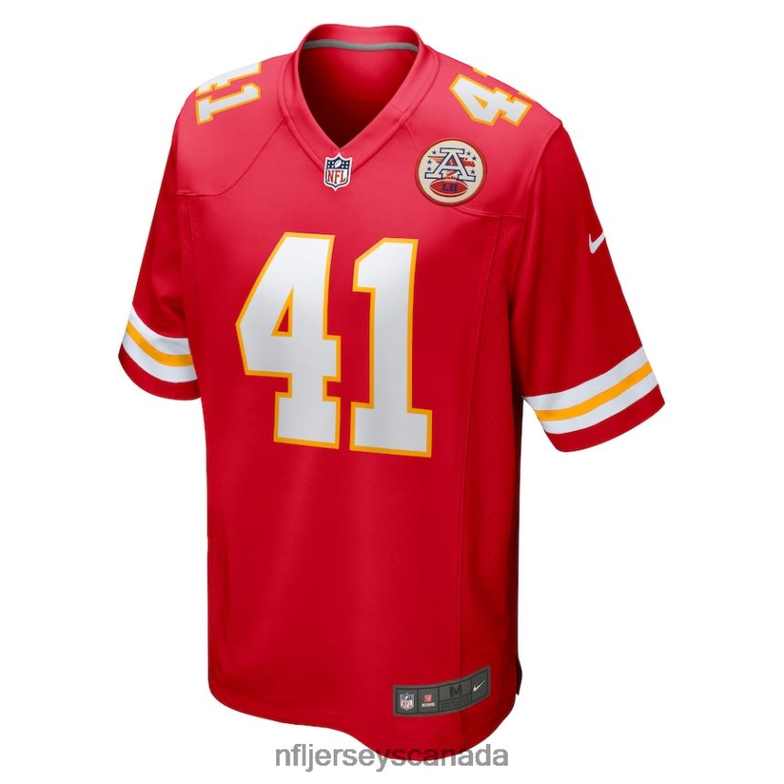Men Kansas City Chiefs James Winchester Nike Red Game Jersey Clothing NFL TBXFR63249