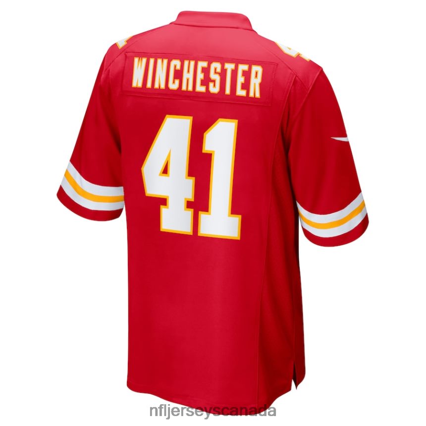 Men Kansas City Chiefs James Winchester Nike Red Game Jersey Clothing NFL TBXFR63249