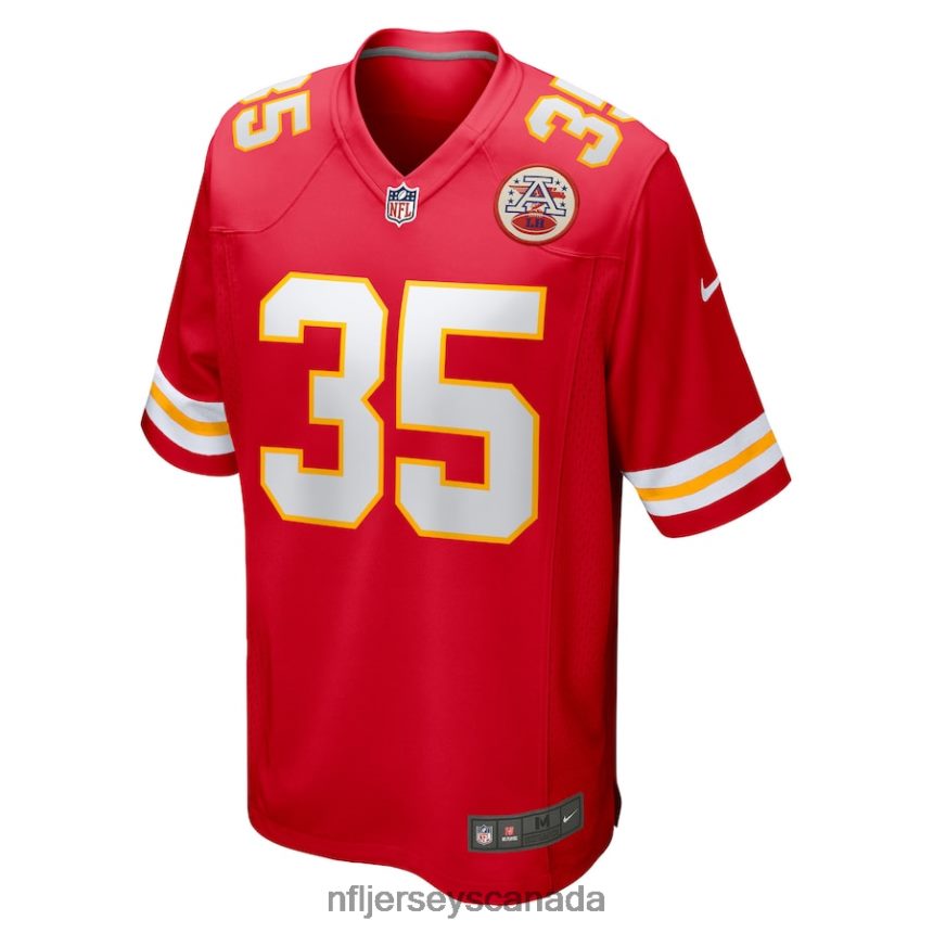 Men Kansas City Chiefs Jaylen Watson Nike Red Game Player Jersey Clothing NFL TBXFR63006