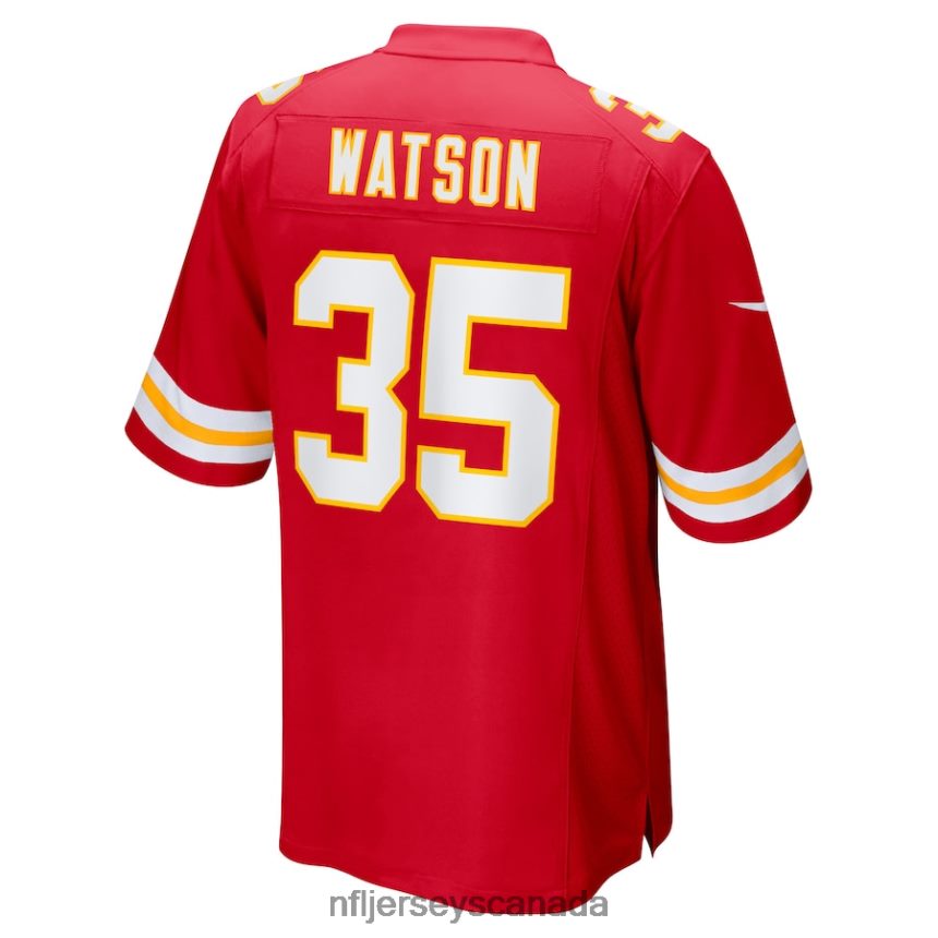 Men Kansas City Chiefs Jaylen Watson Nike Red Game Player Jersey Clothing NFL TBXFR63006