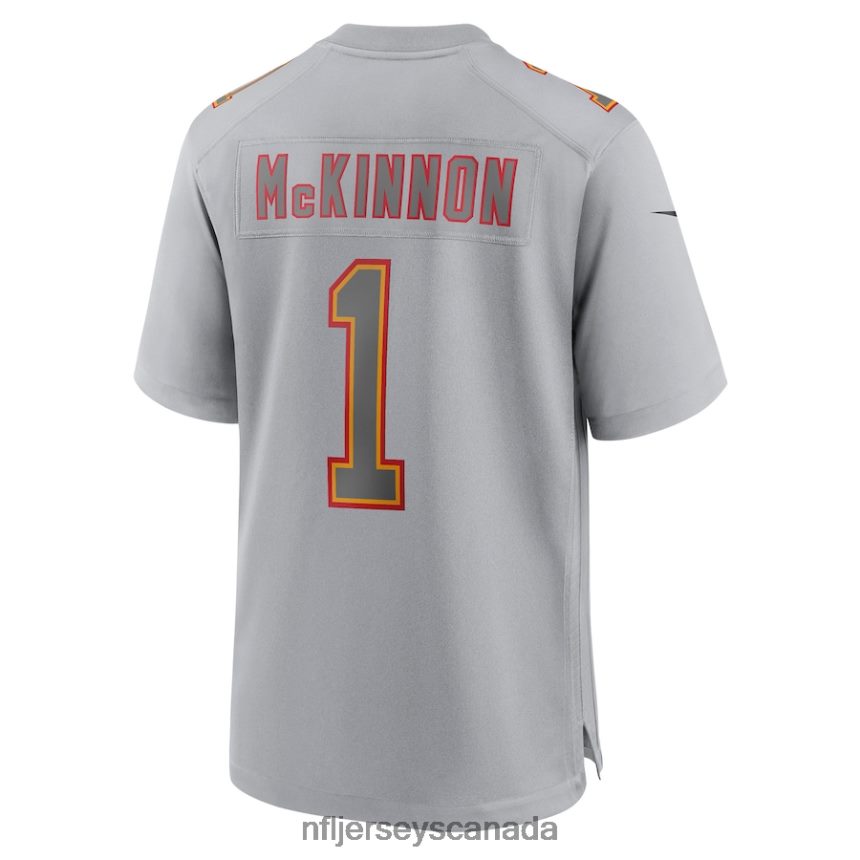 Men Kansas City Chiefs Jerick McKinnon Nike Gray Super Bowl LVII Patch Atmosphere Fashion Game Jersey Clothing NFL TBXFR61964