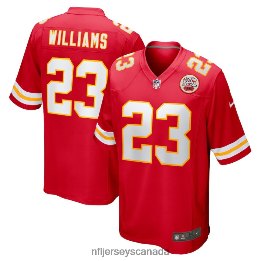 Men Kansas City Chiefs Joshua Williams Nike Red Game Player Jersey Clothing NFL TBXFR62430