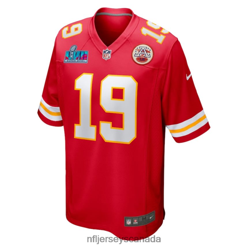 Men Kansas City Chiefs Kadarius Toney Nike Red Super Bowl LVII Patch Game Jersey Clothing NFL TBXFR6235