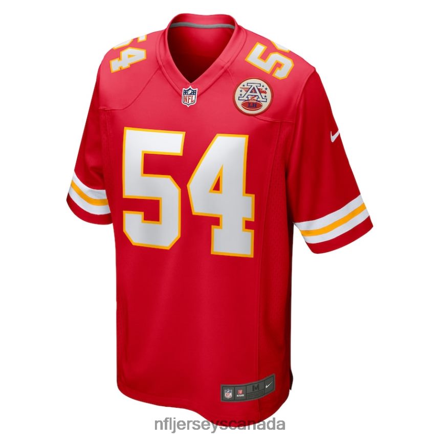 Men Kansas City Chiefs Leo Chenal Nike Red Game Player Jersey Clothing NFL TBXFR62445
