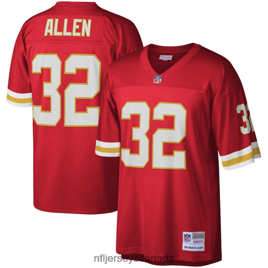 Men Kansas City Chiefs Marcus Allen Mitchell  Ness Red 1994 Legacy Replica Jersey Clothing NFL TBXFR62544