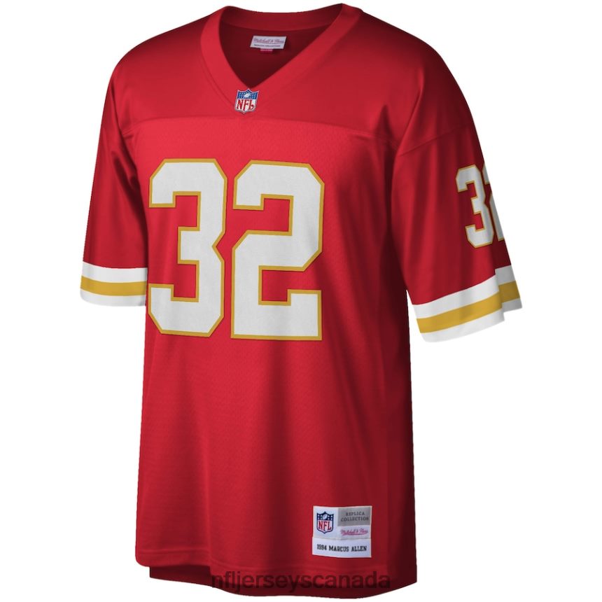 Men Kansas City Chiefs Marcus Allen Mitchell  Ness Red 1994 Legacy Replica Jersey Clothing NFL TBXFR62544