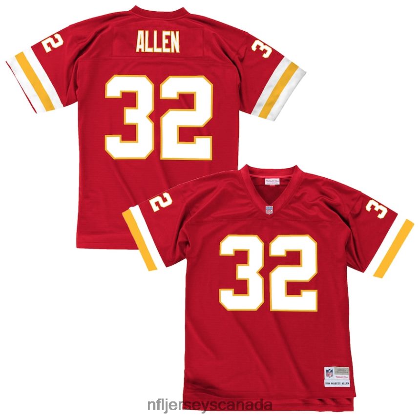 Men Kansas City Chiefs Marcus Allen Mitchell  Ness Red 1994 Retired Player Legacy Replica Jersey Clothing NFL TBXFR63592