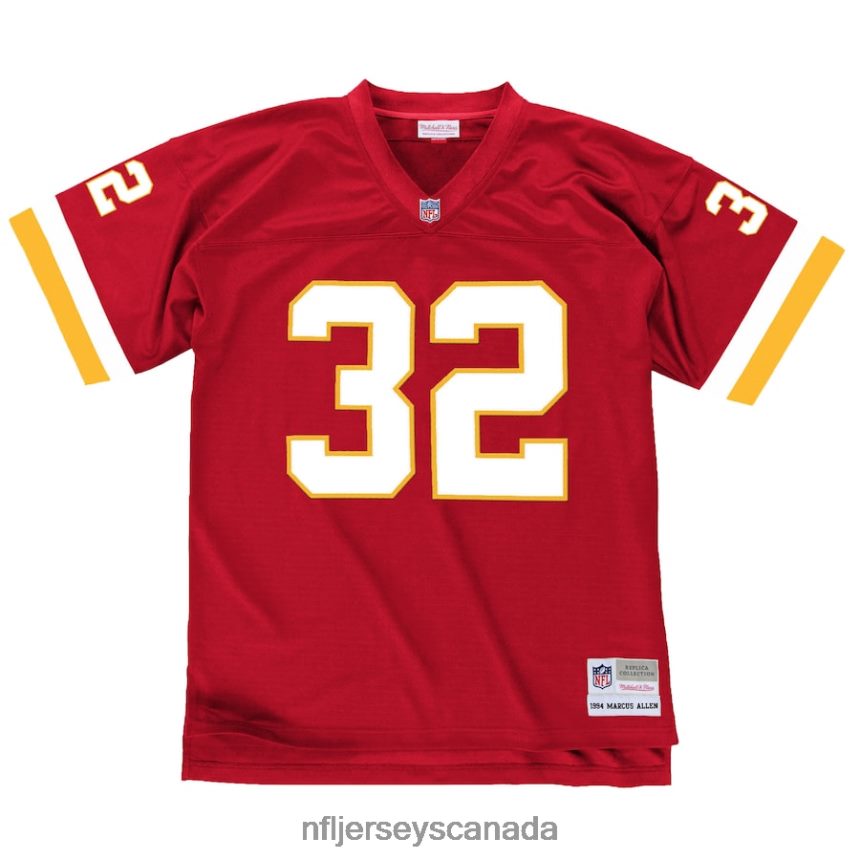 Men Kansas City Chiefs Marcus Allen Mitchell  Ness Red 1994 Retired Player Legacy Replica Jersey Clothing NFL TBXFR63592