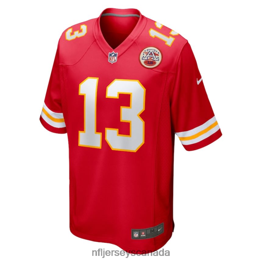 Men Kansas City Chiefs Nazeeh Johnson Nike Red Game Player Jersey Clothing NFL TBXFR61811
