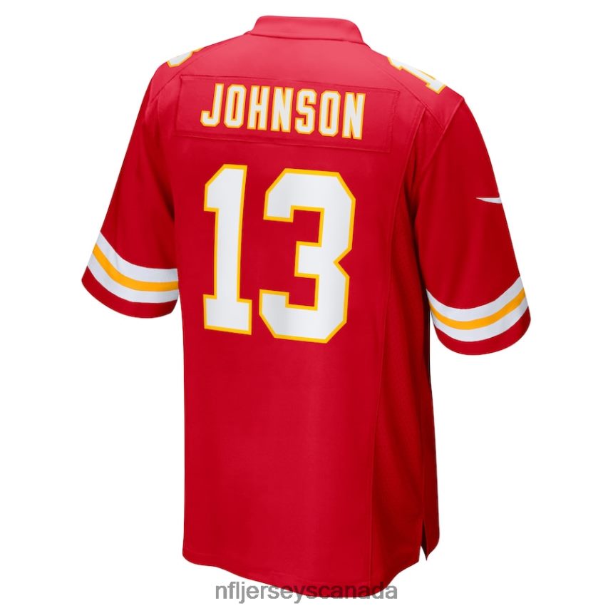 Men Kansas City Chiefs Nazeeh Johnson Nike Red Game Player Jersey Clothing NFL TBXFR61811